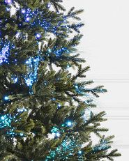Multicolored fiber optic Christmas tree lights