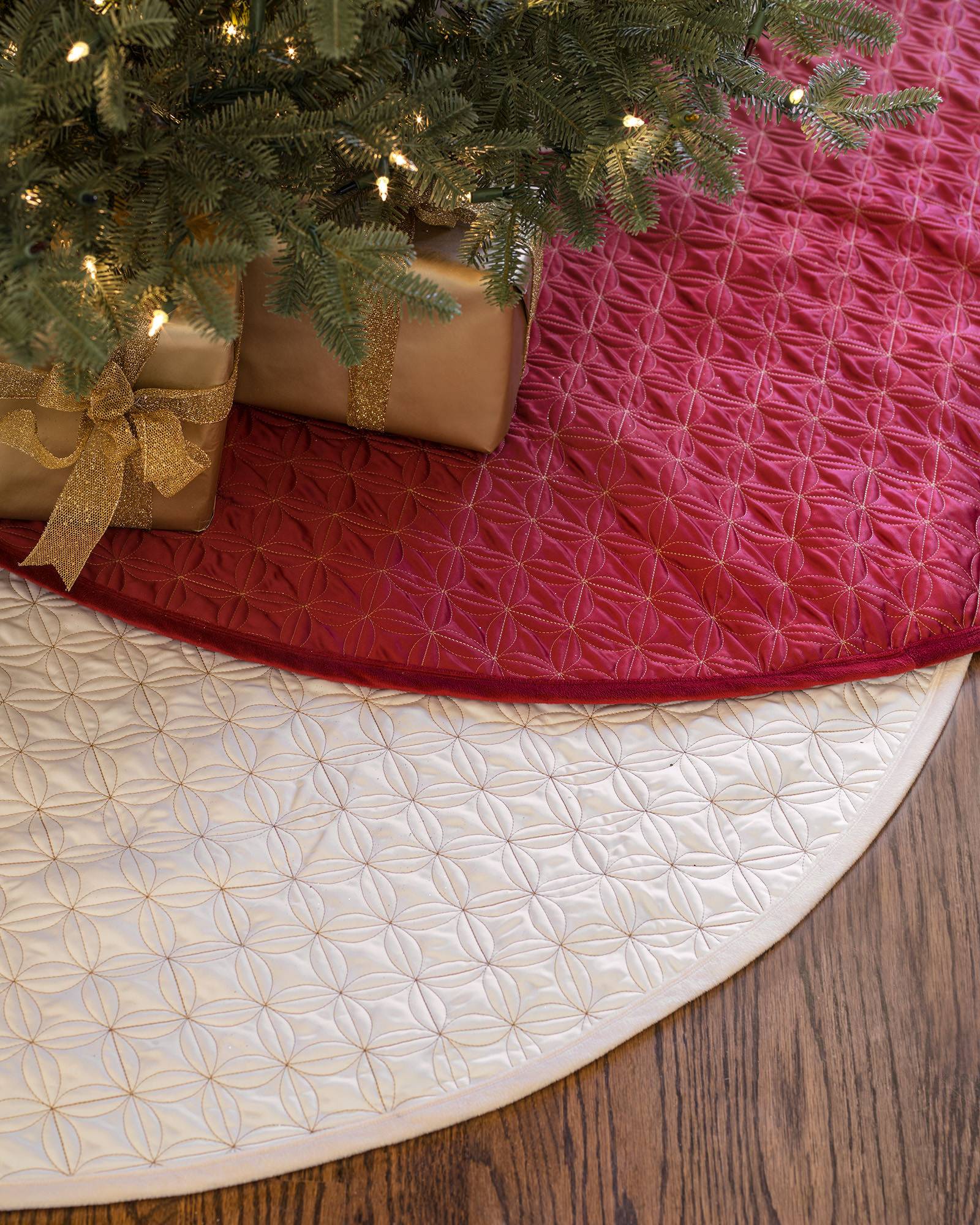 Lancaster Quilted Tree Skirt Balsam Hill