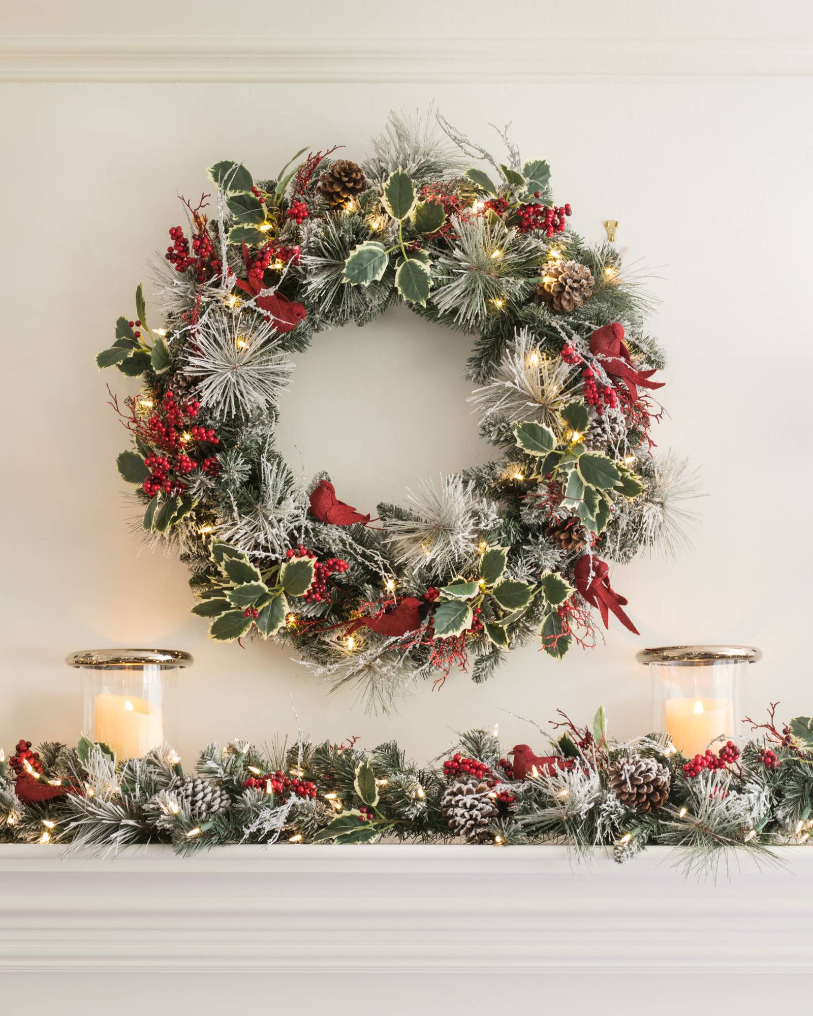 Cardinal Wreath and Garland | Balsam Hill