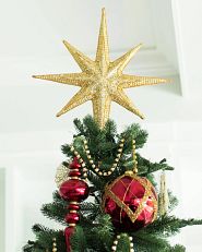 beaded star Christmas tree topper