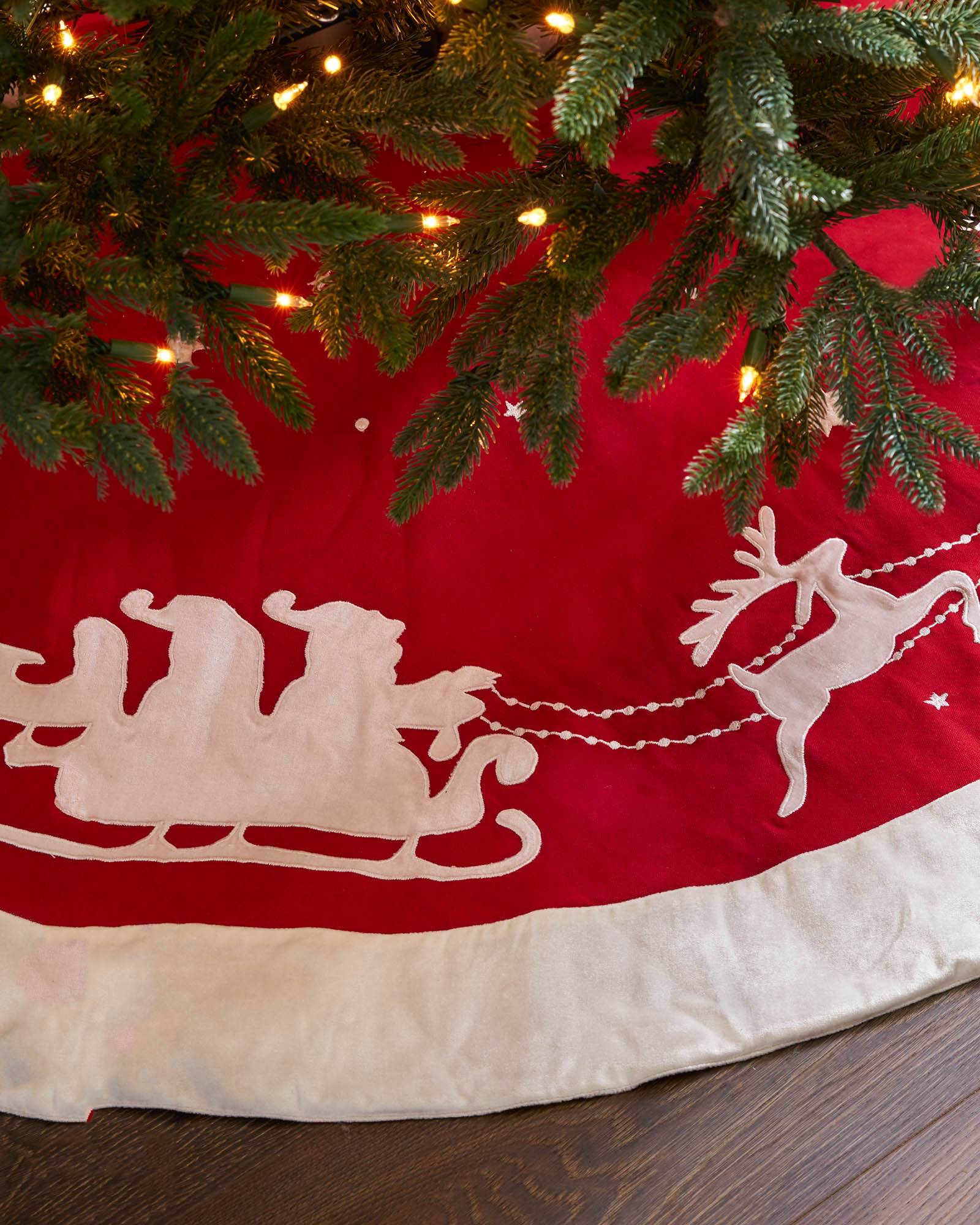 dashing through the snow christmas tree skirt balsam hill dashing through the snow christmas tree skirt balsam hill