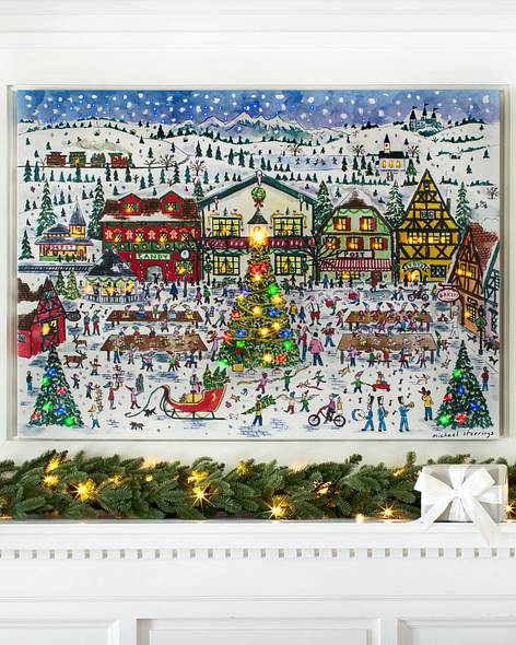 Michael Storrings Lighted Christmas Village Canvas Main