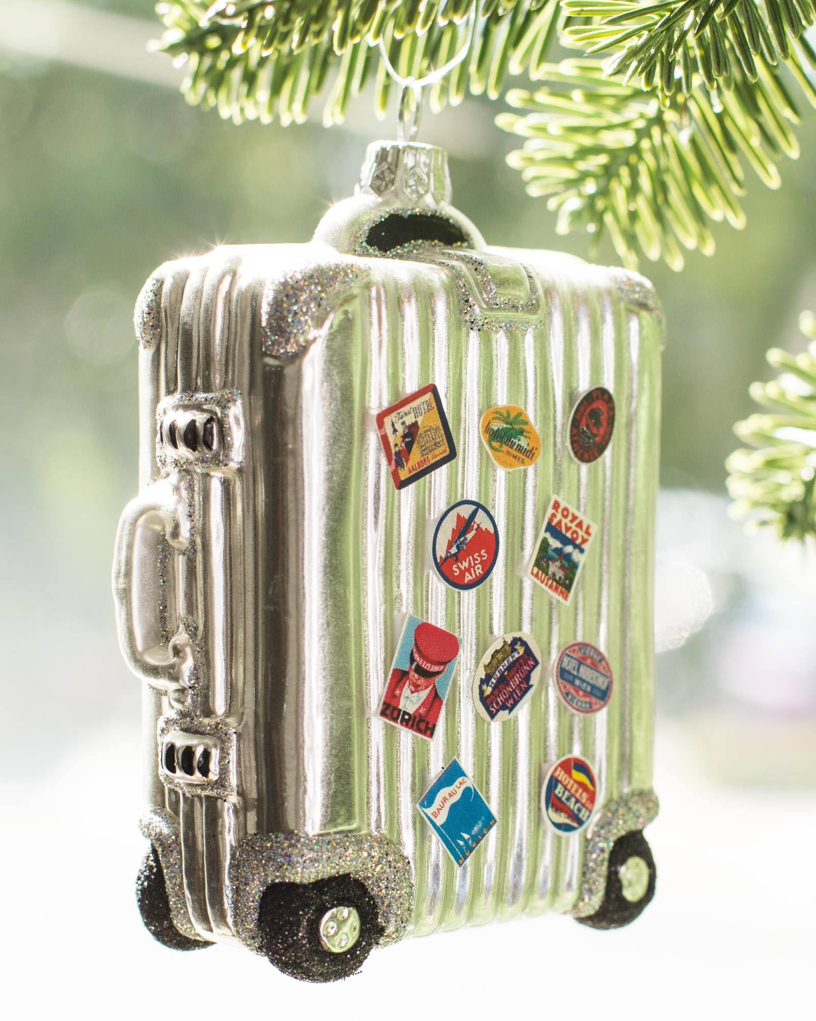 European Vintage Travel Glass Ornaments Balsam Hill