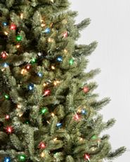 Color + Clear-Lichter an einem künstlichen Weihnachtsbaum