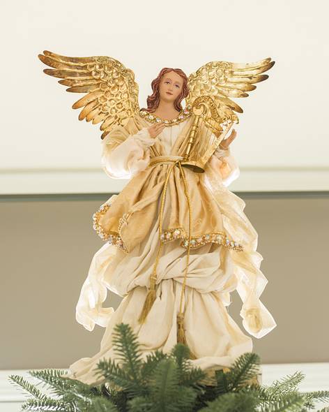 Gold Angel Tree Topper Main