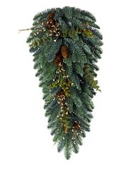 artificial greenery arrangement with decorations