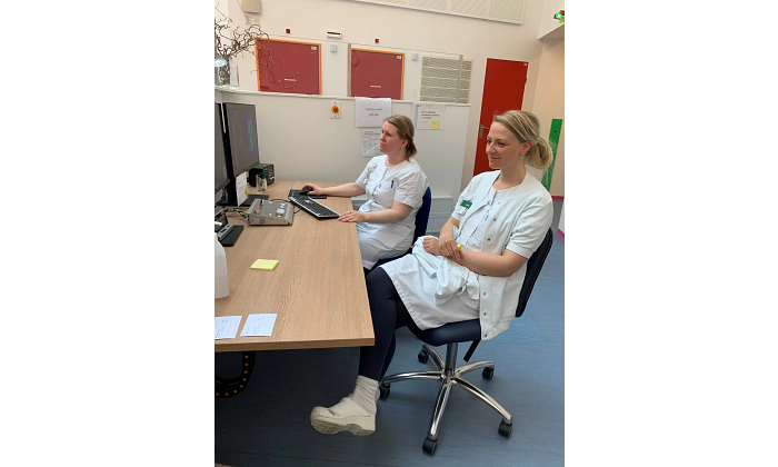 Radiation therapists Anja Nielsen, RTT (left) and Camilla Hansen, RTT (right)