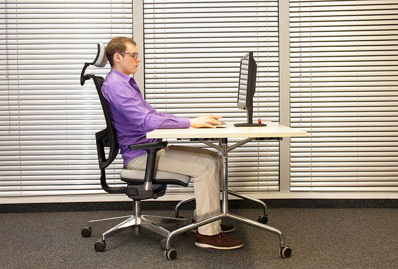 Man sitting at desk
