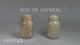 Mason jars of rice or oatmeal to fill sock.