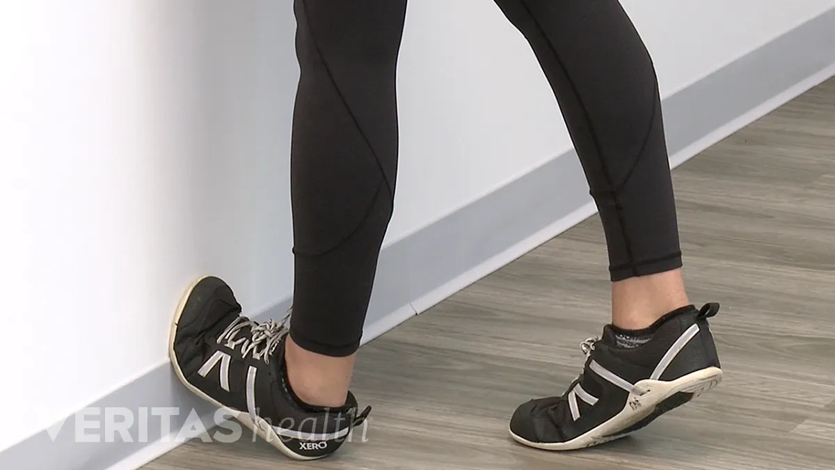 Toe-to-Wall Stretch for Achilles Tendon Pain Relief Video