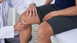 a knee examination of a patient's knee