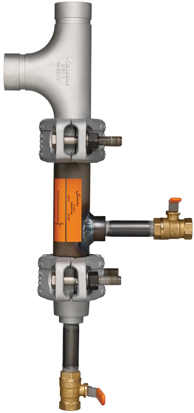Conexiones de soporte de drenaje para vapor y condensado