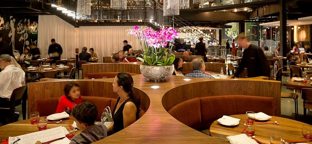 Morimoto Asia dining room at Morimoto Asia restaurant in Disney Springs