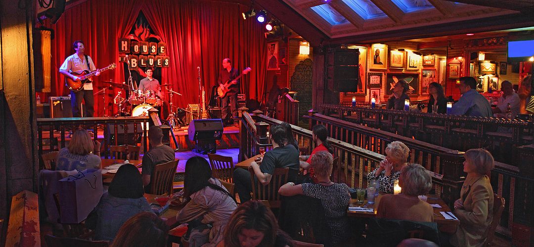 House of Blues Crowd watching band performing at the House of Blues