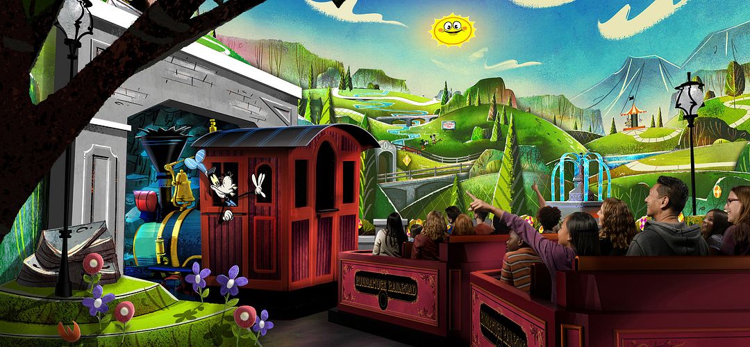 Concept Art for Mickey and Minnie's Runaway Railway, Coming Spring 2020 to Disney's Hollywood Studios at Walt Disney World Resort in Orlando