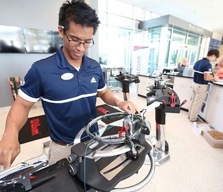 Raquet Bar at the USTA Tennis raquet stringing at the USTA National Campus in Orlando