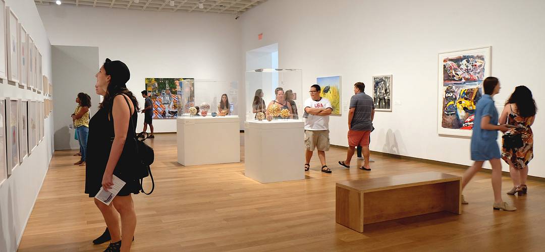 Orlando Museum of Art Orlando Museum of Art visitors looking at Cottrell and Lovett collection