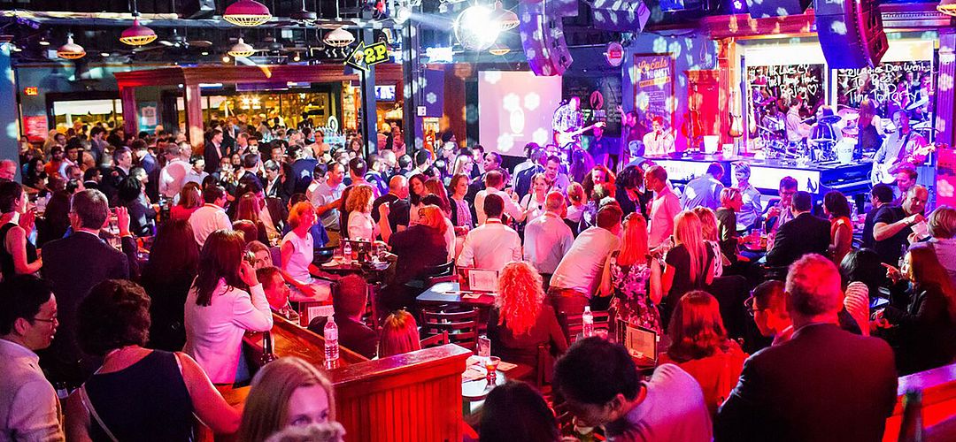 ICON Orlando A large crowd enjoying live music at Howl at the Moon