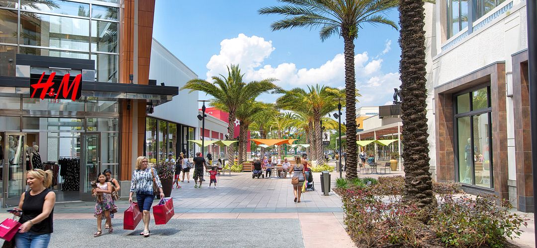 The Florida Mall People walking on The Florida Mall promenade