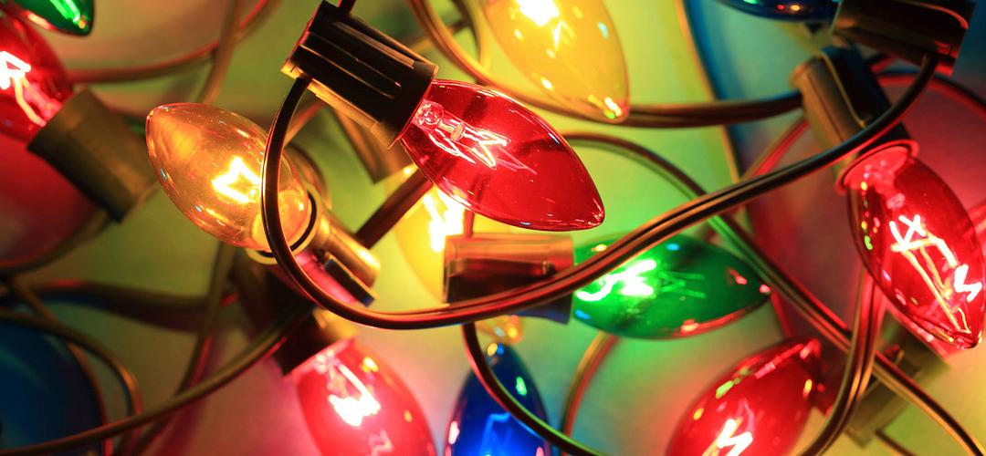 Holidays Throughout Orlando Close-up of multi-colored Christmas lights