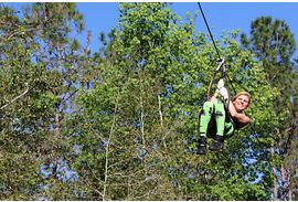 Zip lining at Orlando Tree Trek Adventure Park
