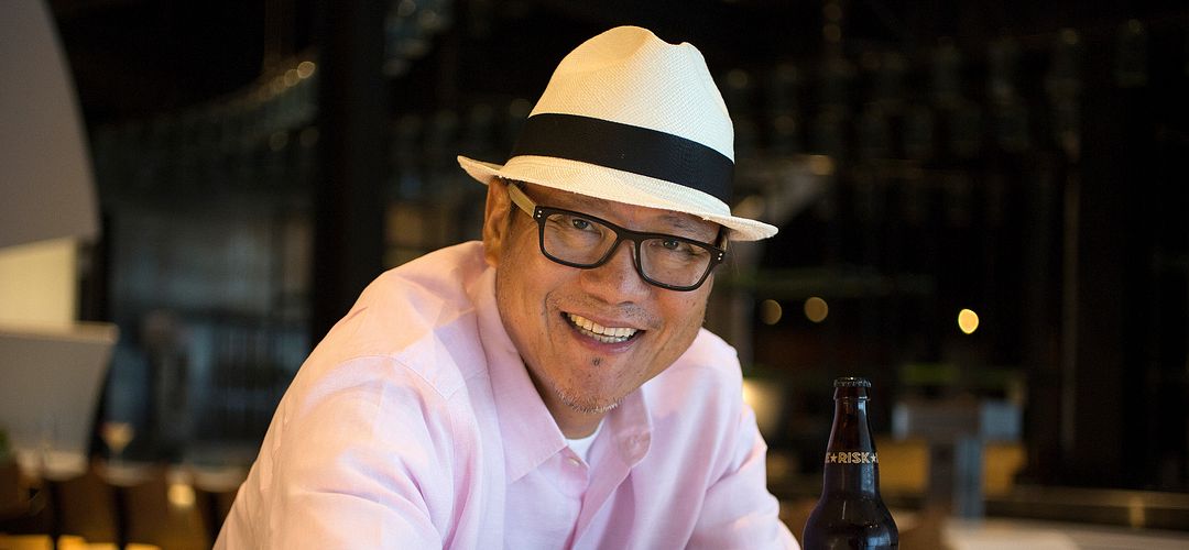 Iron Chef Masaharu Morimoto A portrait of the smiling Iron Chef Masaharu Morimoto at Morimoto Asia