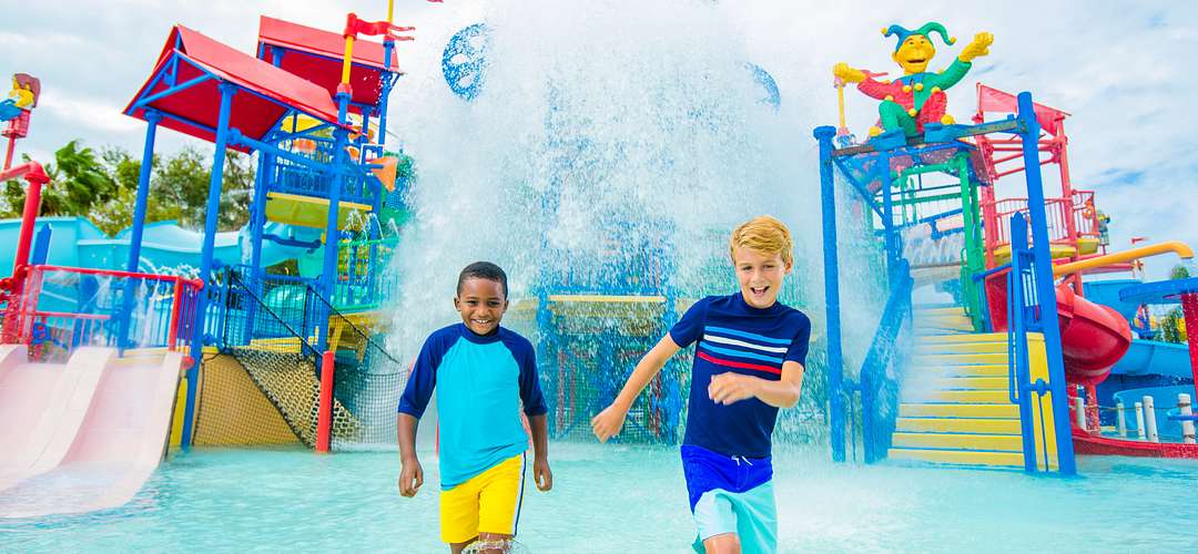LEGOLAND® Florida Resort Two boys having fun at the water park in LEGOLAND® Florida Resort