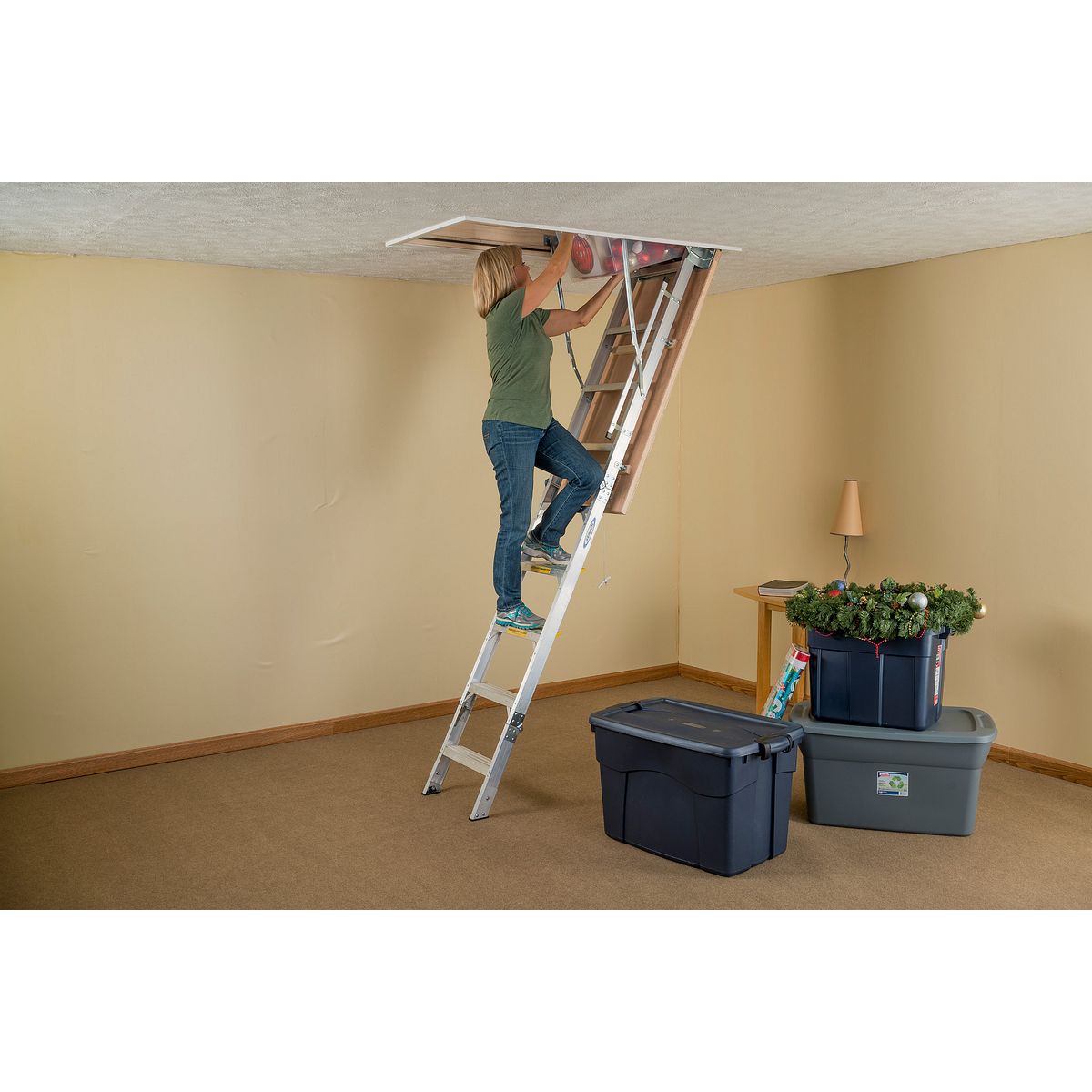 Werner Attic Ladder S2208 Manual Image Balcony and Attic
