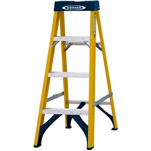 Werner 7400318 Stepladder 3 Tread High Handrail