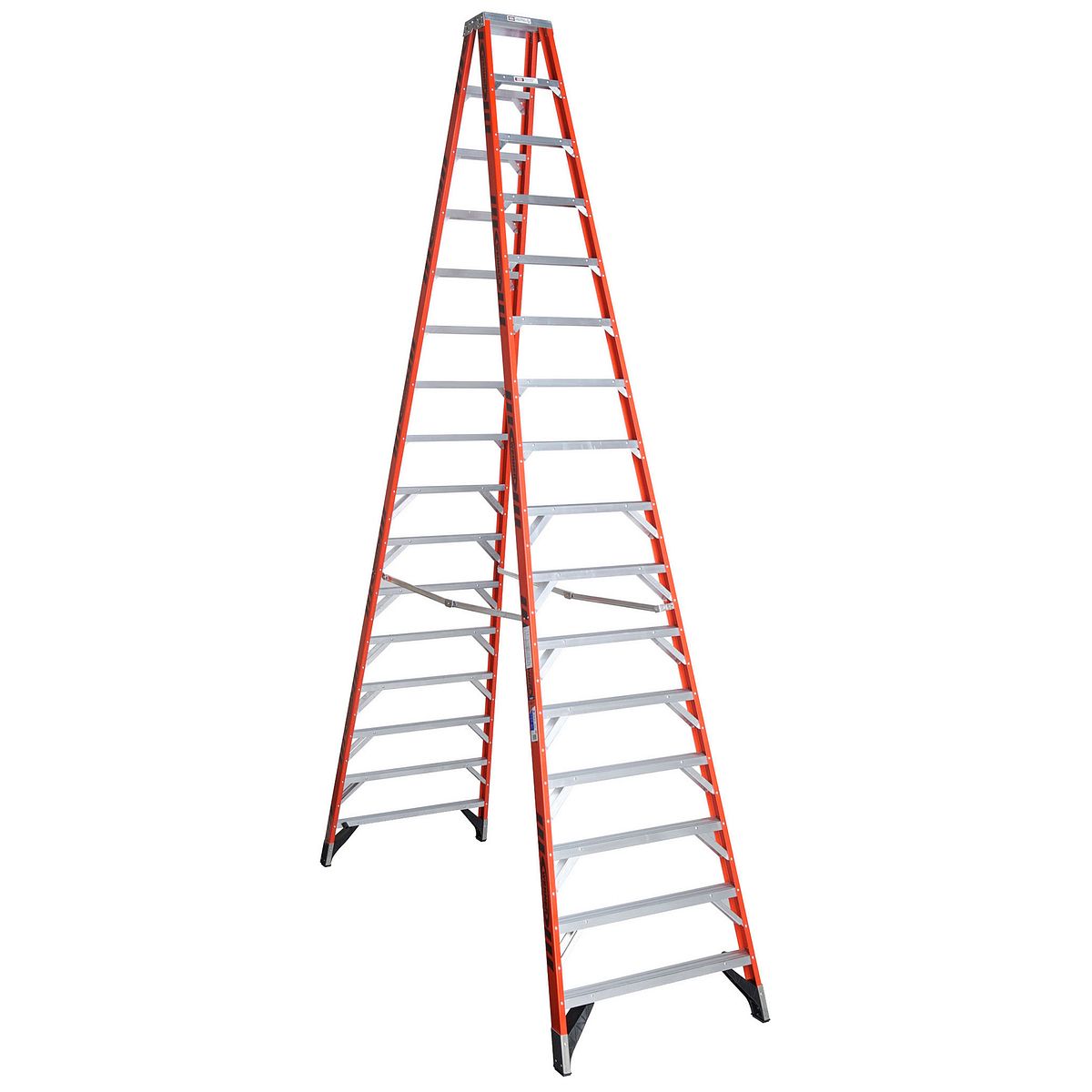 T7416 16 ft Type IA Fiberglass Twin Ladder
