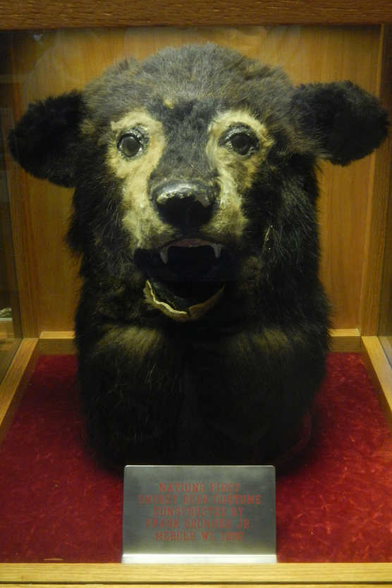 Photo of an early Smokey Bear costume