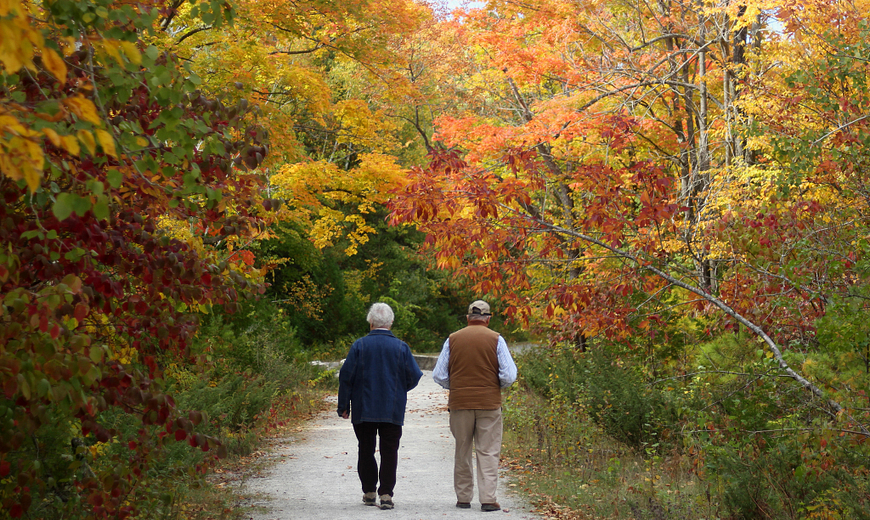 Potawatomi Hikers in Autumn