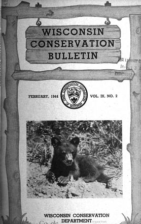 1941 Conservation Bulletin cover with bear cub