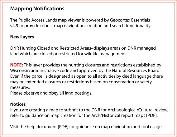 Wi Dnr Mfl Map Public Access Lands Mapping Application | Real Estate Program | Wisconsin  Dnr