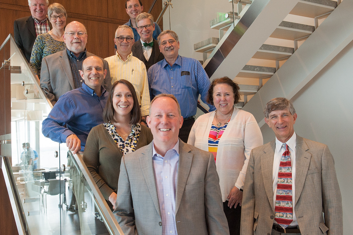 The Brownfields Study Group standing on steps