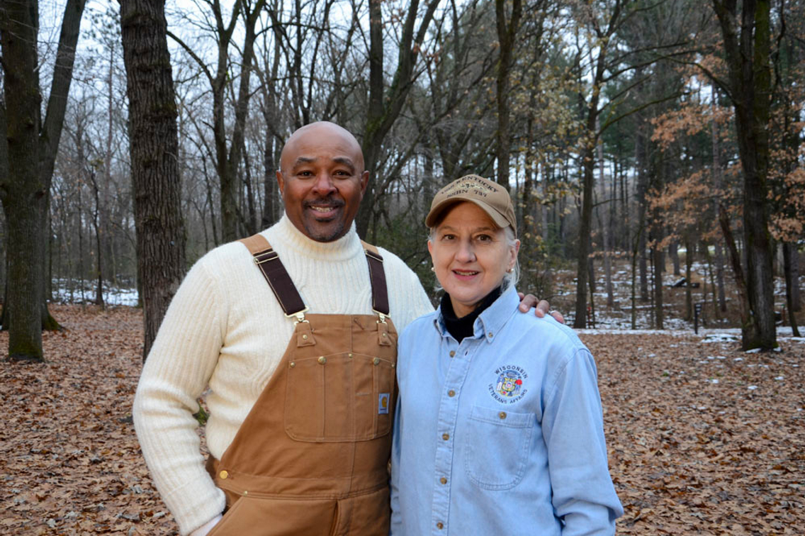 Photo of DNR Secretary-designee Preston Cole and Veteran Affairs Secretary Mary Kolar