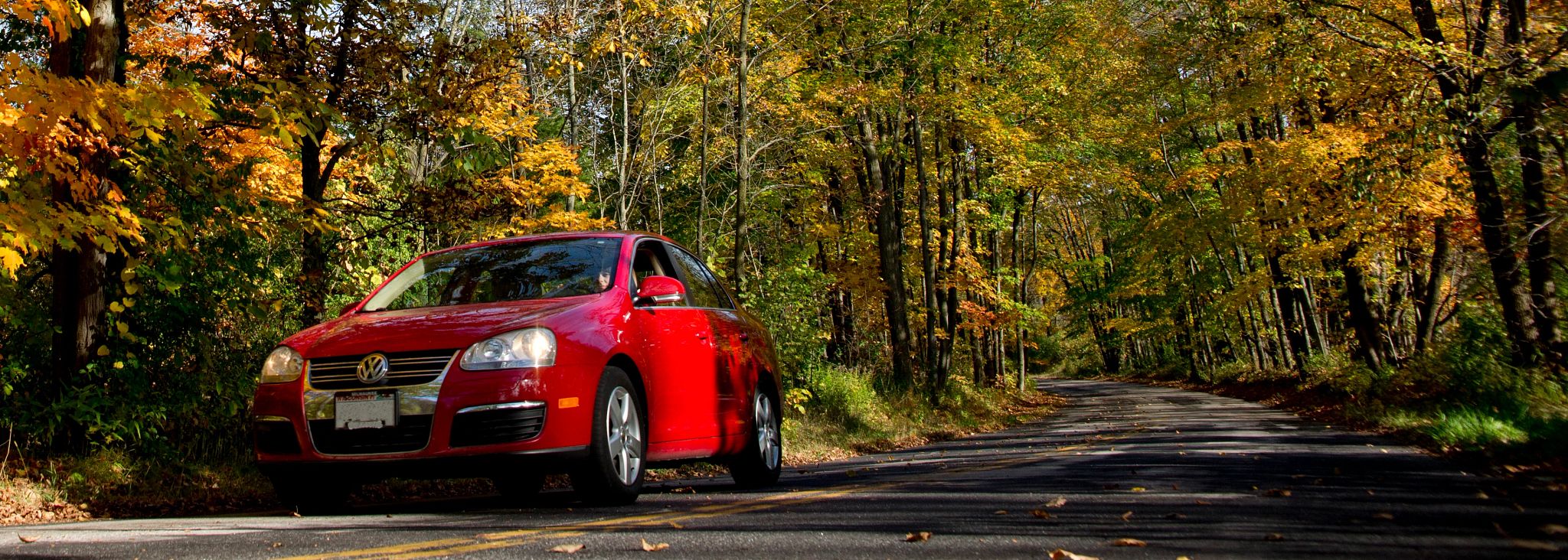 Vehicle in a state park