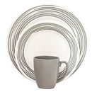 Boutique Brushed 16-pc Dinnerware Set, Silver