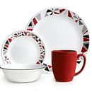 Mosaic Red 16-piece Dinnerware Set, Service for 4