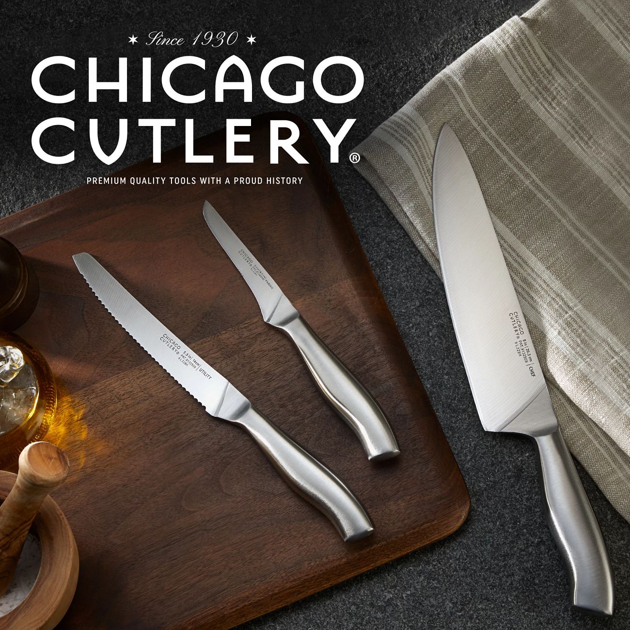 Insignia Steel™ 3piece Knife Set Chicago Cutlery