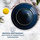 Stoneware 3-piece Dinnerware Set, Service for 1, Navy