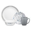 Prairie Garden Gray 16-piece Dinnerware Set, Service for 4