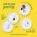 Falalala Llama 6.75" Appetizer Plates, 8-pack