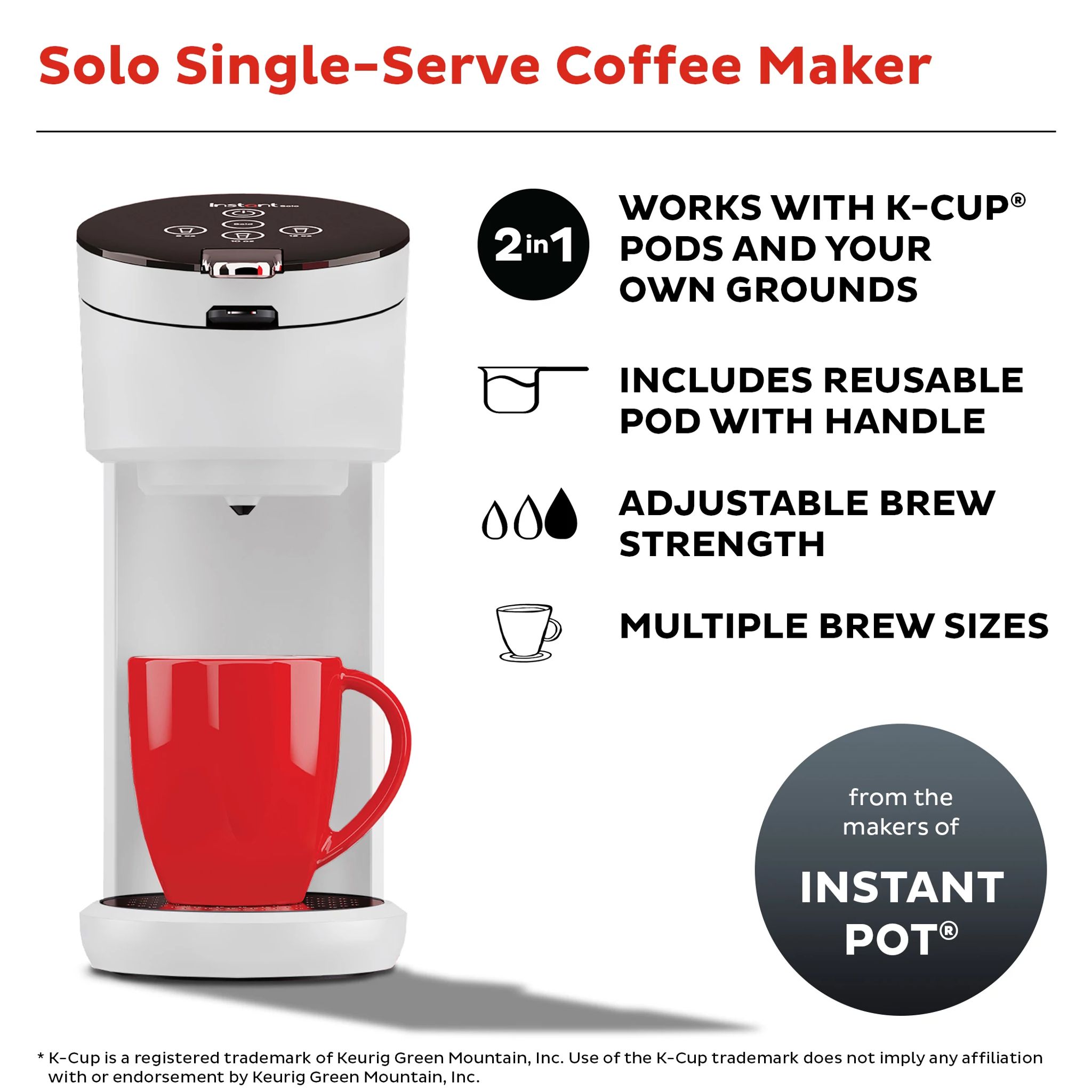 Instant Heating K-Cup & Drip Coffee Maker 2022302189/CM1203-UL