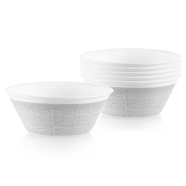 Woven Lines 21.5-ounces Medium Bowl, 6-pack
