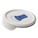 French White Vented Plastic Lid for 16-ounce Baking Dish