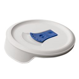 French White® Pop-Ins® 16-oz Casserole Vented Lid side view