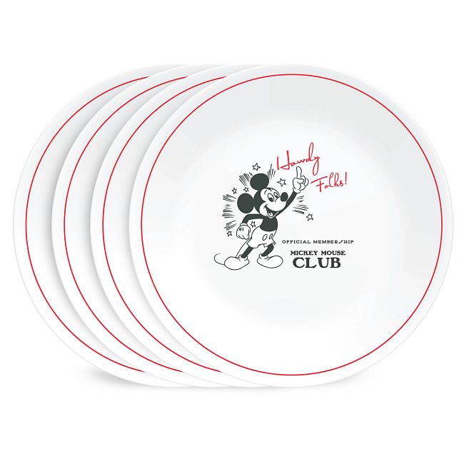 Disney Commemorative Series, Mickey Mouse Club 8.5" Salad Plate, 4-pack