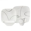 Square Simple Lines 16-Pc Dinnerware Set
