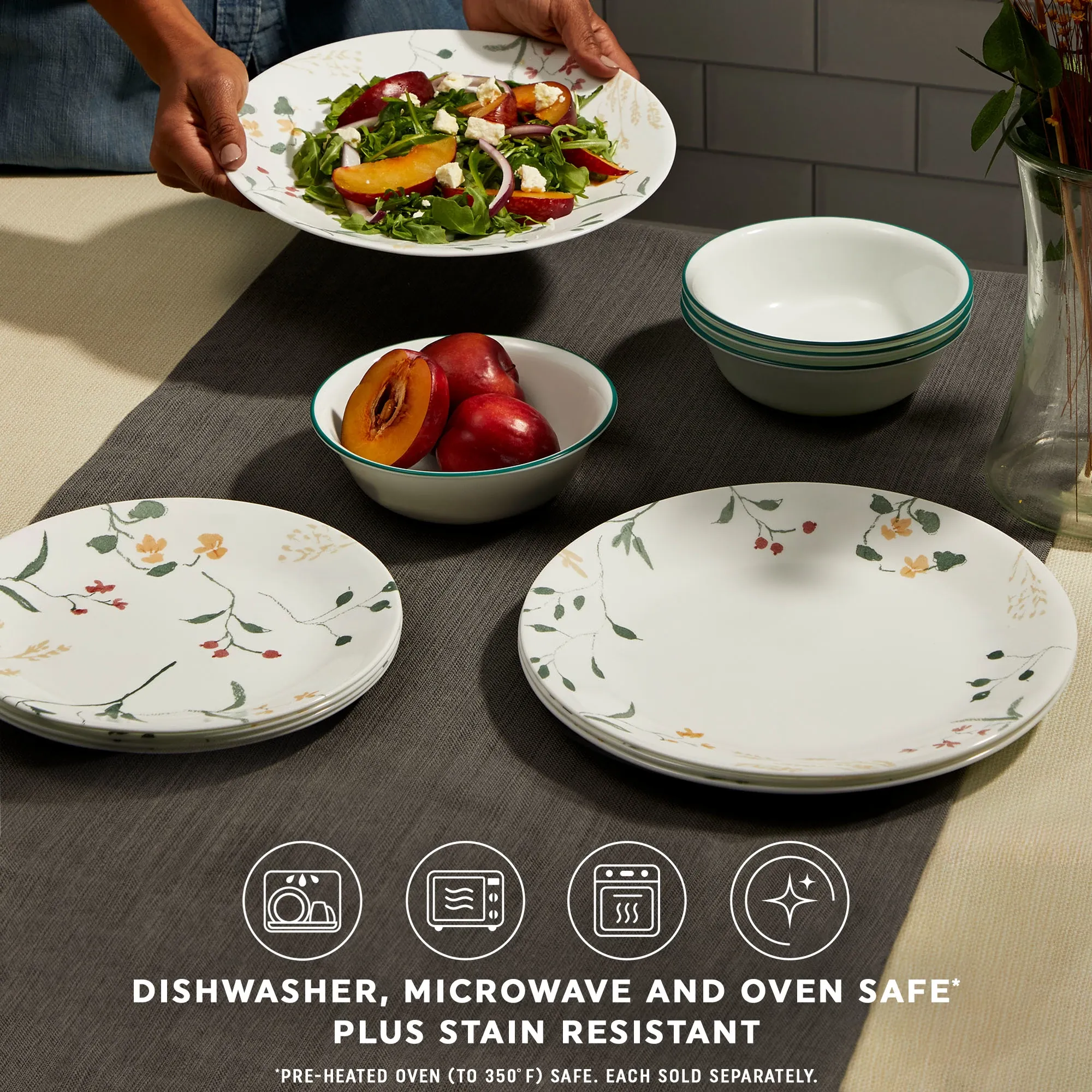 8 Stoneware Floral Salad Plate - Threshold™